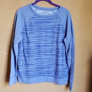 Eddie Bauer striped sweatshirt size medium